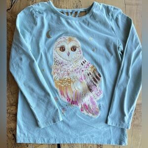 Cat & Jack Girl’s Long Sleeve Owl Tee